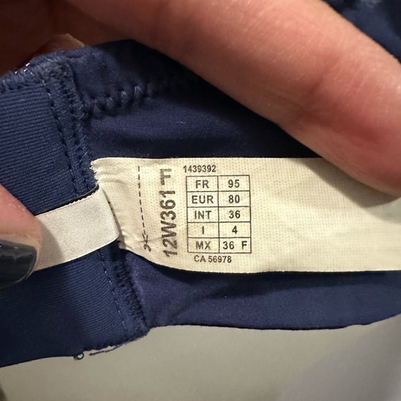 Simone Perele bra Inspiration 3 way straps multi position 12W361 navy blue 36F - Picture 6 of 6